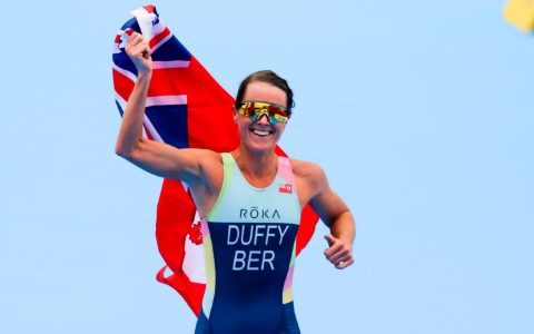 Defending triathlon champion Flora Duffy in race against time