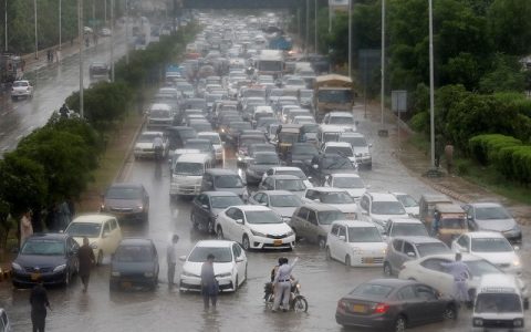 a view of karachi s traffic following heavy rains in the metropolitan city on august 25 2020 photo reuters