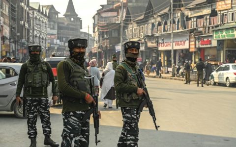 indian paramilitary troops stand guard on a street in srinagar afp file