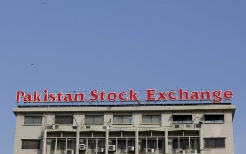 a sign of the pakistan stock exchange is seen on its building in karachi pakistan january 11 2016 photo reuters